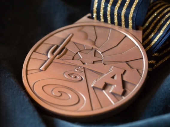UArizona Regents medal on black cloth