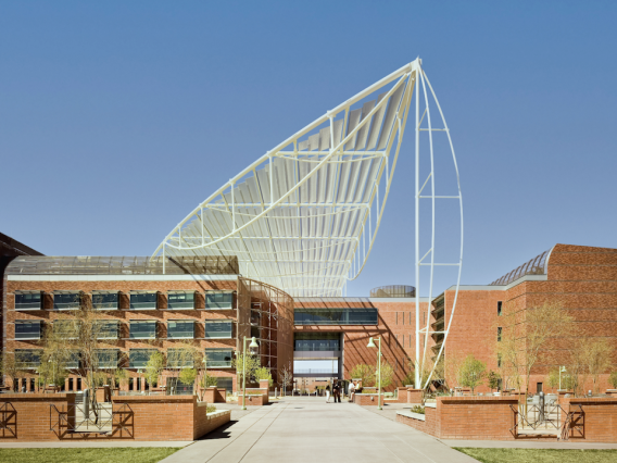 Image of Keating building from the East side on a sunny day.