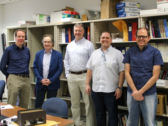 The BG Networks team, from left to right: Colin Duggan, Jerzy Rozenblit, Gary Gill, Roman Lysecky and Sam Winchenbach.