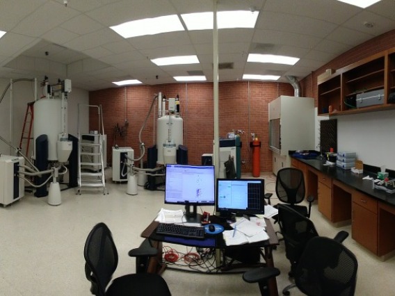 Photo of room full of scientific instruments