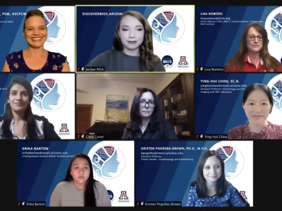 Zoom screenshot of virtual Women in STEM event