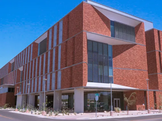 exterior shot of the biosciences research laboratories building