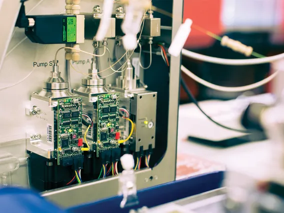 mass spectrometry machine in a lab