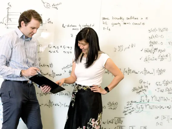 Euan McLeod, assistant professor of optical sciences, and Judith Su