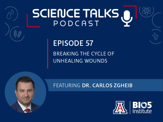 Science Talks Podcast Episode 57 Breaking the cycle of unhealing wounds featuring Dr. Carlos Zgheib