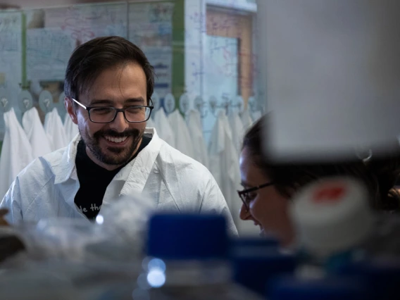 Postdoctoral researcher Rob Jackson working in his lab at the University of Arizona