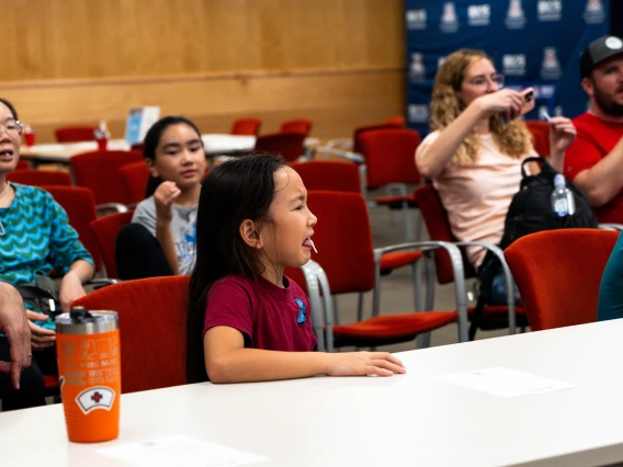 Child reacting to the Supertasters activity