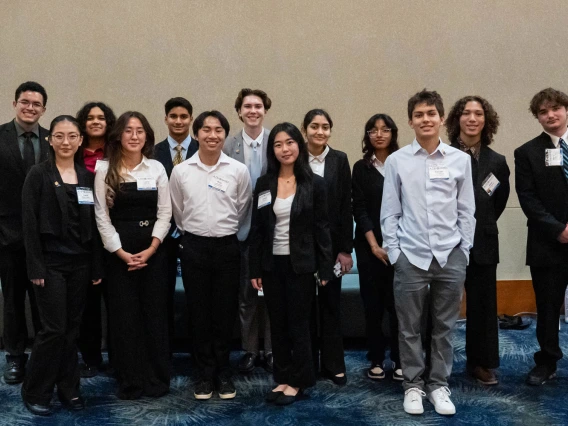 Group of students in professional clothing