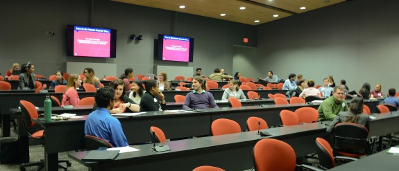 a group of people in a professional development workshop