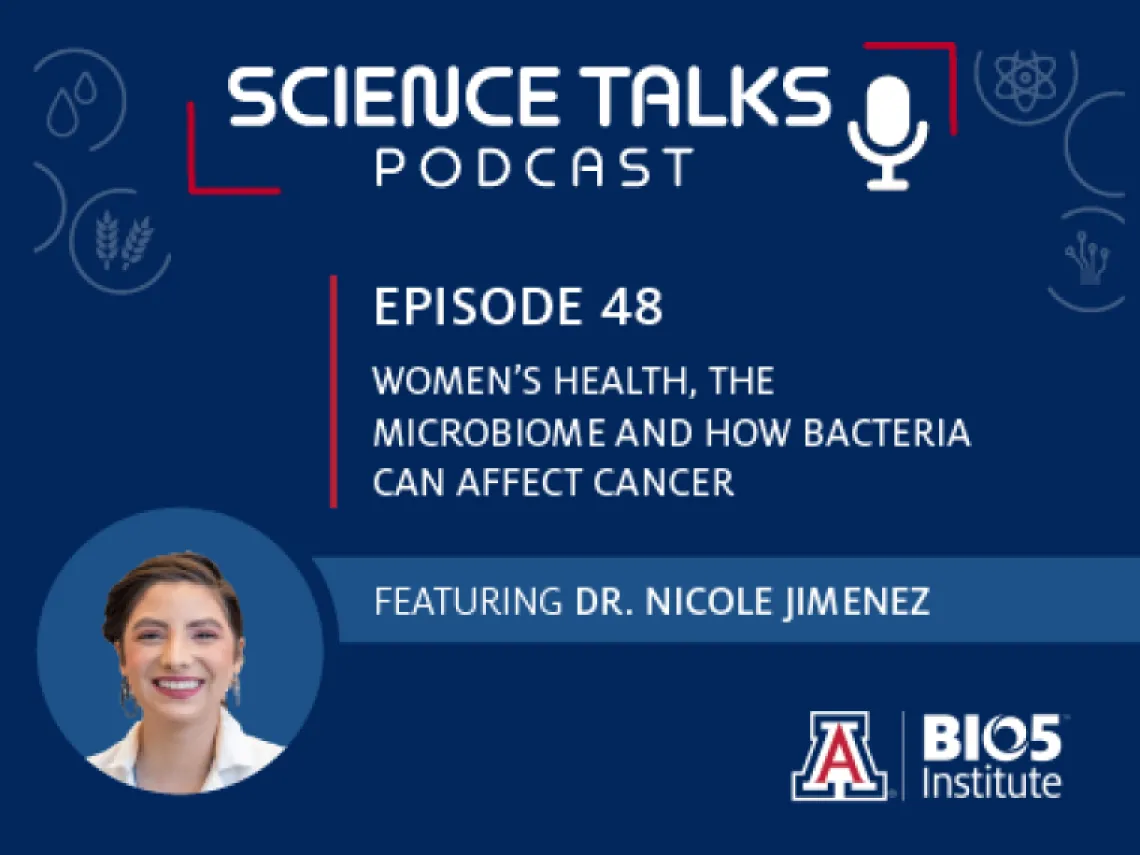 Science Talks Podcast Episode 48 Women’s health, the microbiome and how bacteria can affect cancer featuring Dr. Nicole Jimenez