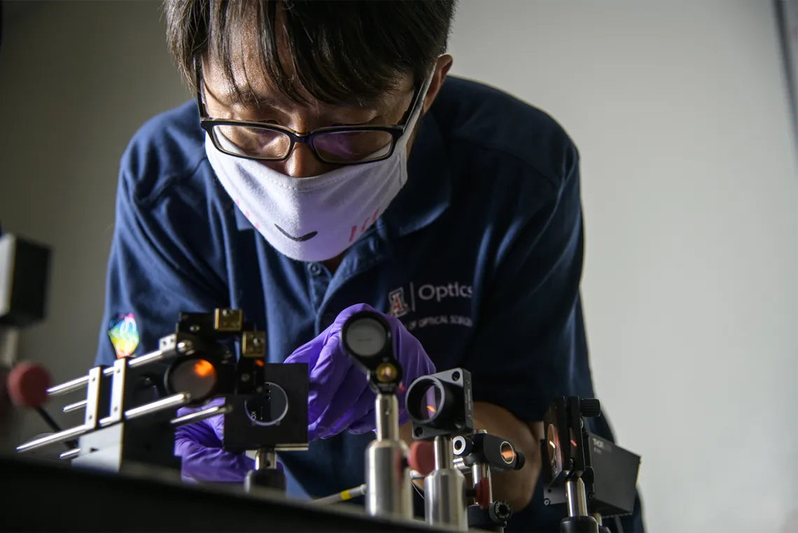 Dongkyun Kang working in his lab