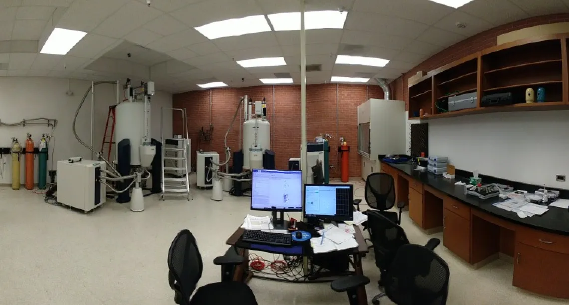 Photo of room full of scientific instruments