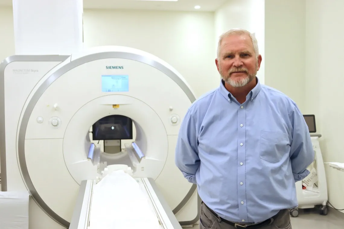 Ted Trouard and MRI machine