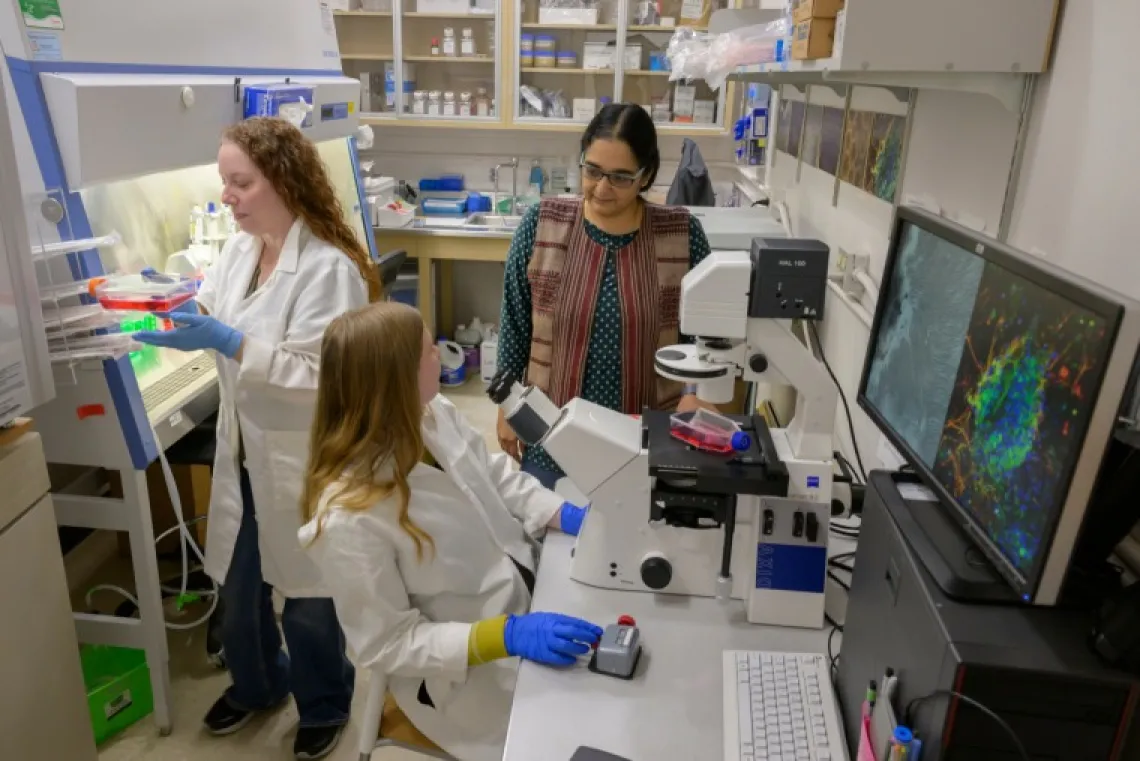 Lalitha Madhavan and her lab
