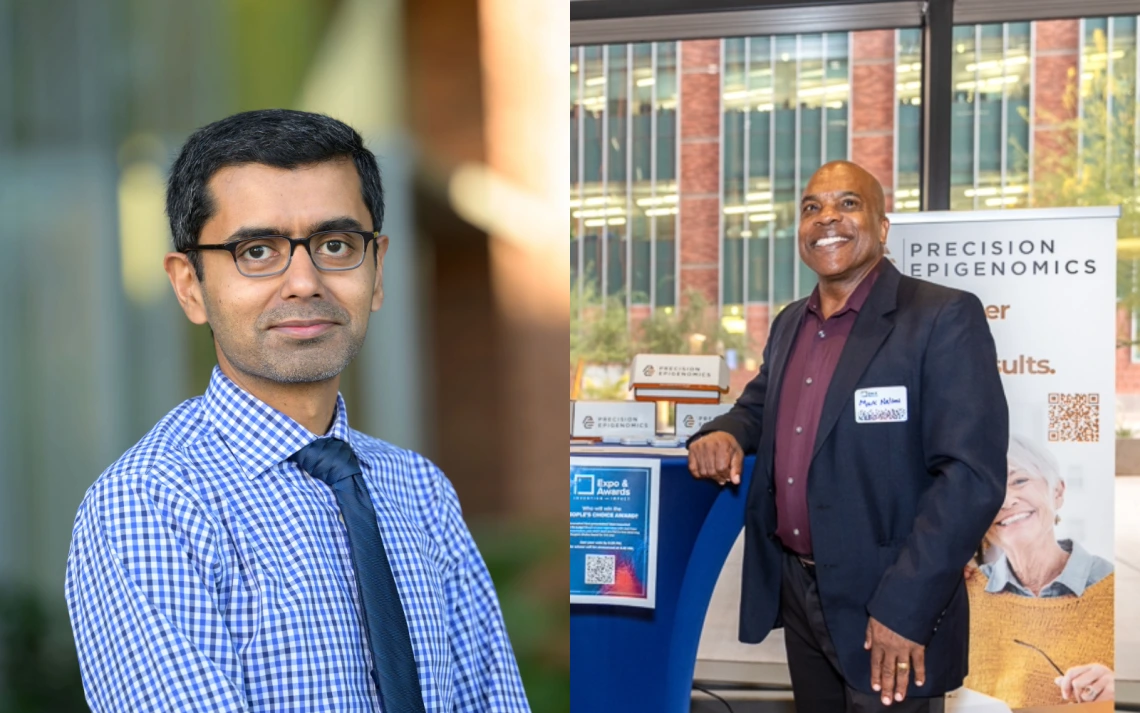 two headshot pictures in one header image