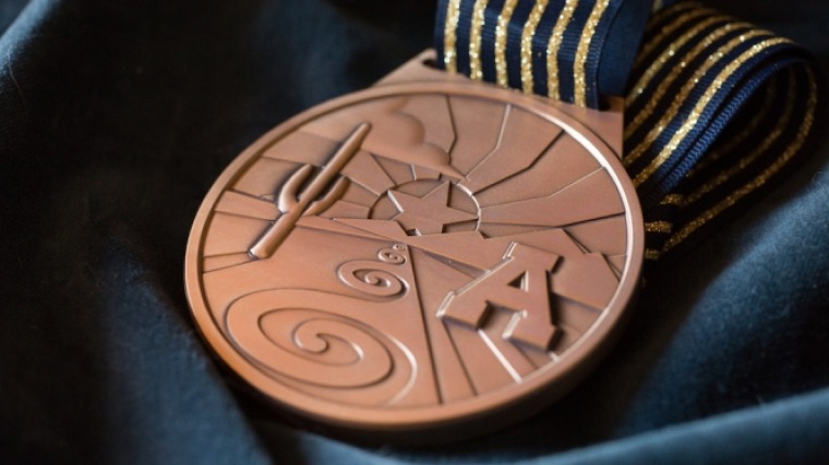 UArizona Regents medal on black cloth
