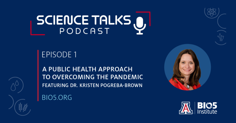Science talks podcast graphic - Dr. Kristen Pogreba-Brown