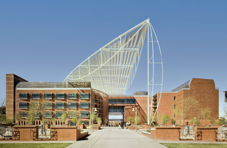Image of Keating building from the East side on a sunny day.
