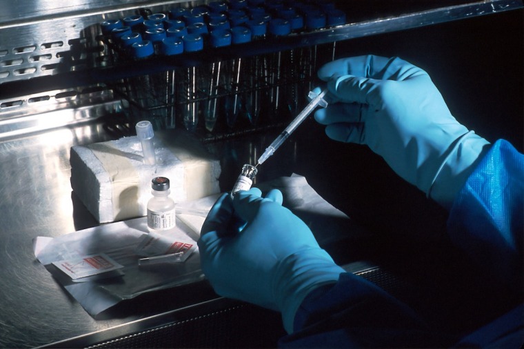 Researcher working in a lab