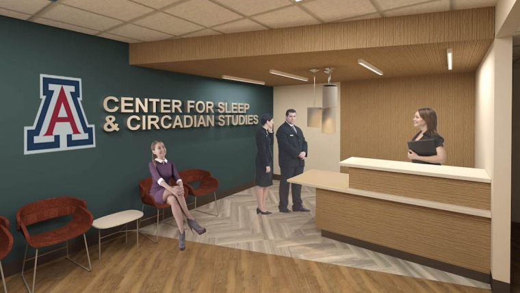 Rendering of Center for Sleep And Circadian Sciences lobby